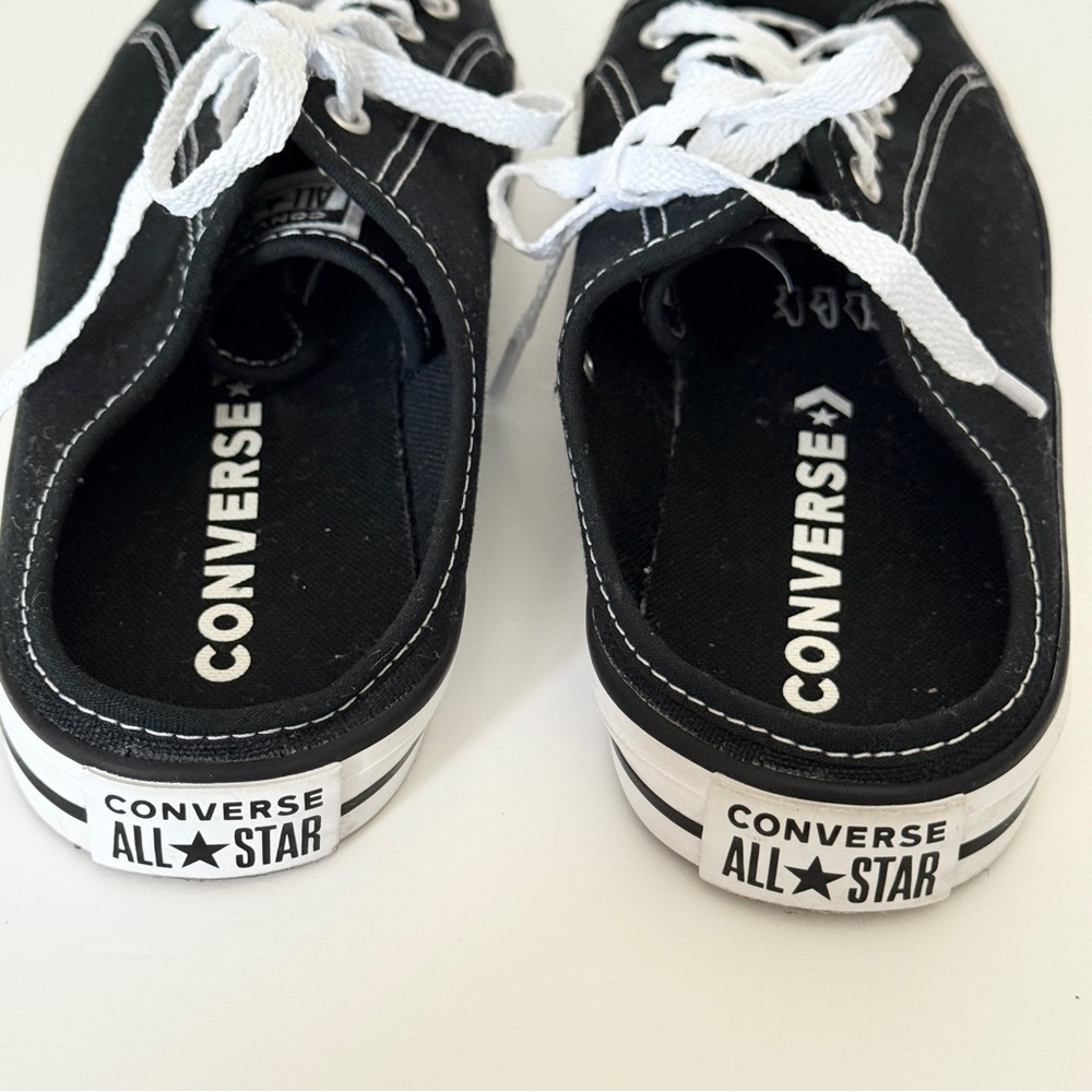 Converse All Star Black and White Slip-On Clogs - Picture 7 of 9